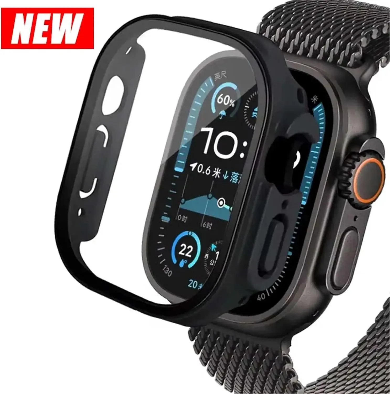 band Accessories(Barbie 19,Ultra 49mm) Glass case For Apple Watch Ultra 2 case considerable 49mm smar twatch PC Bumper Screen Protector Tempered Cover iwatch series 