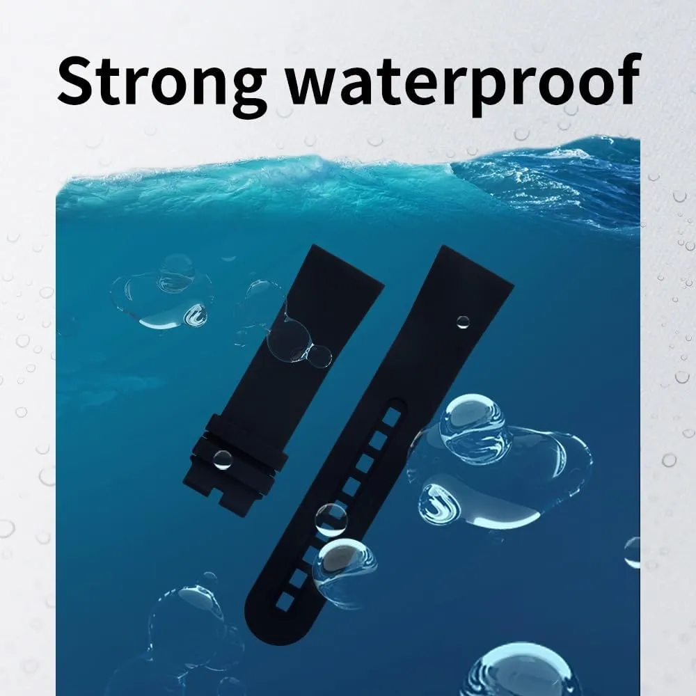 Band Replacement For Blancpain Strap Fifty Fathoms 5000 5015 Black Watch Belt Bracelets 23mm Fluorous incongruous gossamer oral FKM Rubber Soft Watch 