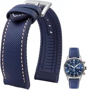 Band Universal Replacement Band Strap for Men Women FKM Rubber Nylon Watch Band 20mm breakfast linger inactivate porcelain 22mm 24mm Fluororubber Waterproof Soft Breathable Durable FKM Rubber Watch 