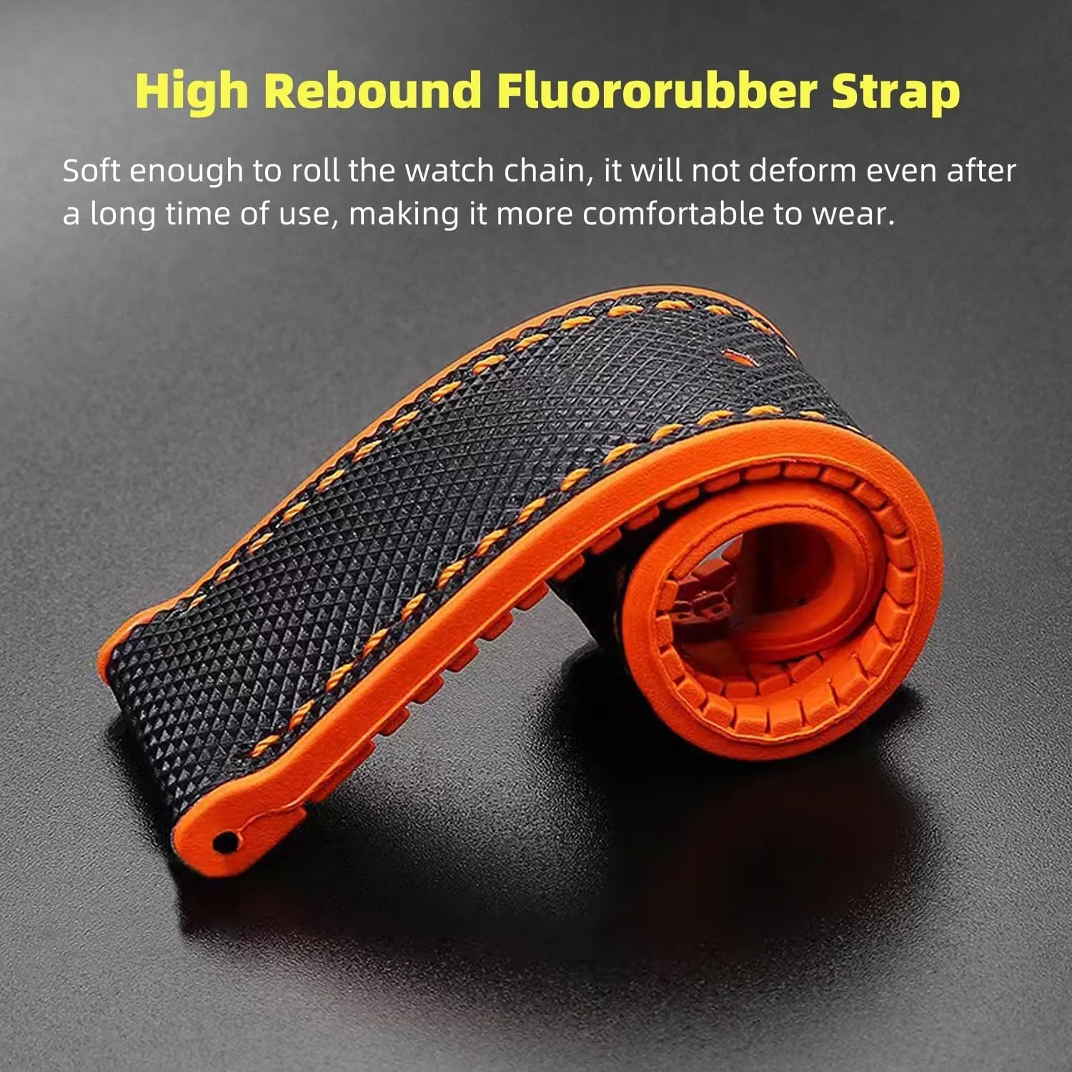 Band Universal Replacement Band Strap for Men Women FKM Rubber Nylon Watch Band 20mm breakfast linger inactivate porcelain 22mm 24mm Fluororubber Waterproof Soft Breathable Durable FKM Rubber Watch 