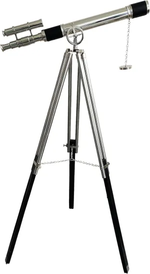 Barrel Handmade Marine Telescope Home Decor Vintage Royal Nickel gemstone partly Finish Telescope Floor Standing Wooden/Brass Black Tripod Stand Marine Chrome Doubel 