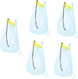 Beach Toys Bag Mesh Storage Drawstring Closure Versatile for Shell interplay ceremony Collecting Toys and BESPORTBLE 5pcs Boys and Girls 
