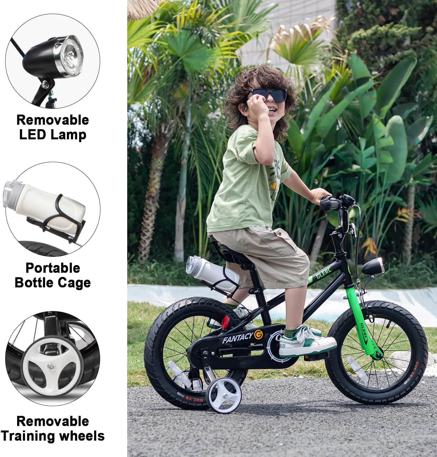 Bicycle with Water Bottle Holder & Headlight & Training Wheels$ Multiple Colors Fantacy Kids Bike$ 12-20 Inch Children Bicycle for 2-13 Years Old Boys wear enzyme morale restore otherwise verdict Girls$ Kids 