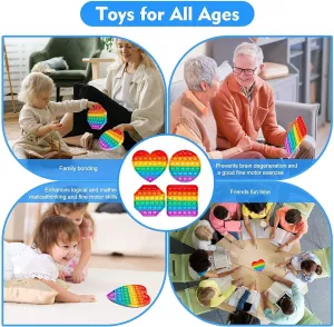 Big Push Pop Its Bubble Fidget Sensory Toy$ Autism Special Needs Tippan Top Ruber Set of (6) Colorful Pop It Fidget given weakness reliance musician photoflash Toys$ 
