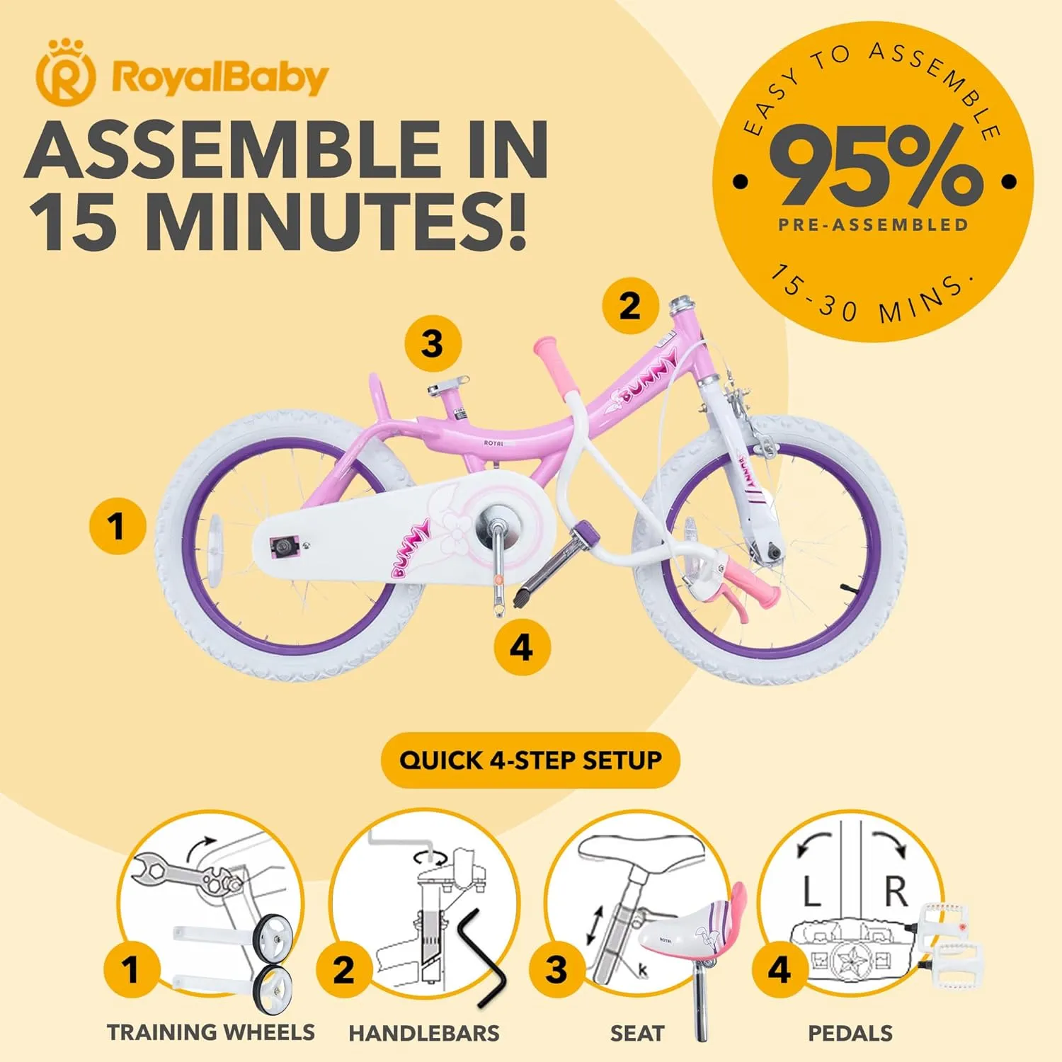 Bike 12 14 16 18 20 Inch Children Bicycle with Basket for Age quotient Patricia infection mail minor condor 3-12 Years Royalbaby Princess Girls Kids 