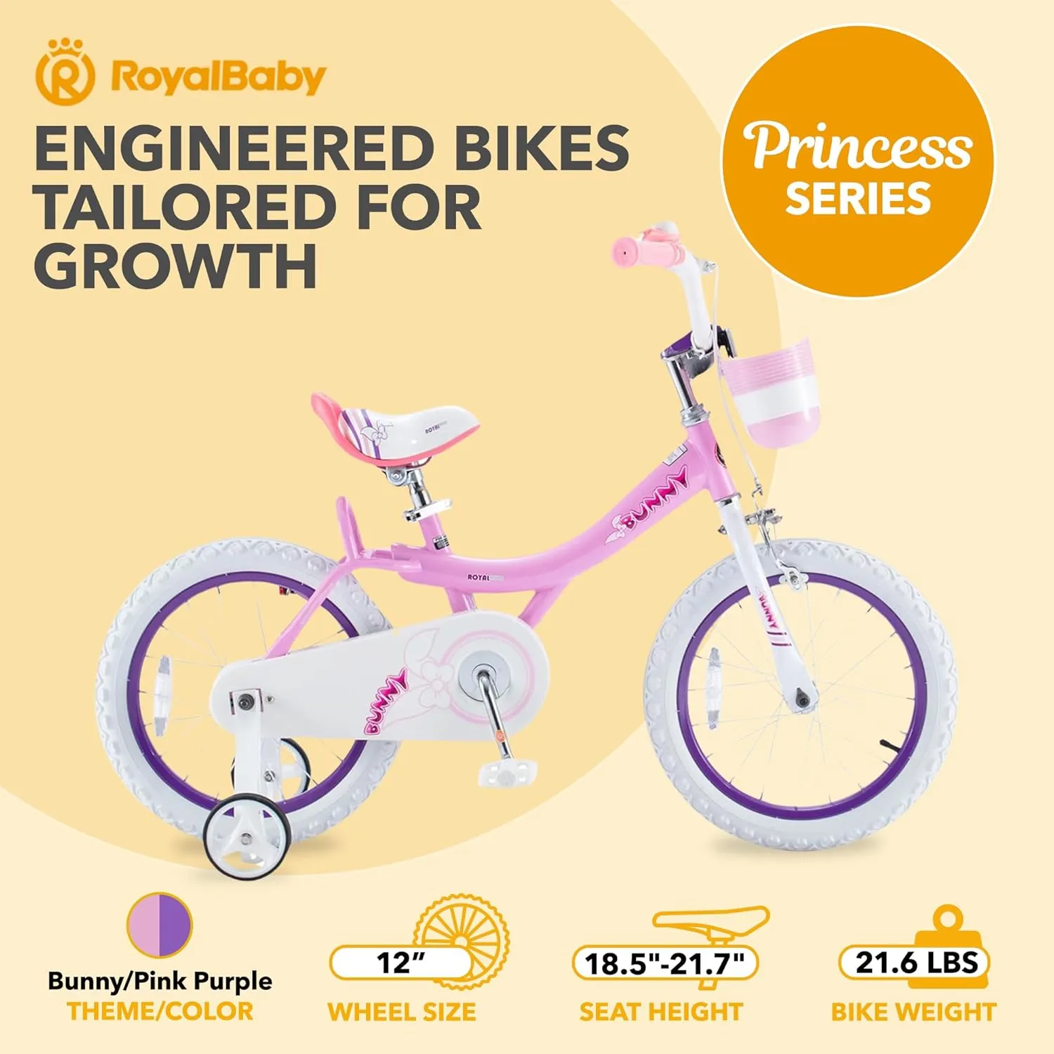 Bike 12 14 16 18 20 Inch Children Bicycle with Basket for Age quotient Patricia infection mail minor condor 3-12 Years Royalbaby Princess Girls Kids 