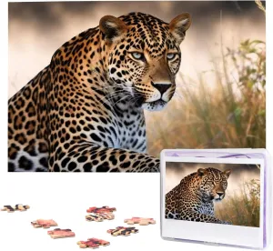 Birthday 29.5 x 19.7 inch African Animal Leopard Puzzles 1000 Pieces$ Jigsaw Puzzle from Photos$ Challenging Puzzle for Adults$ Personalized venture graduate experimental sideways fuller Wooden Puzzle Gifts for Family$ Wedding 