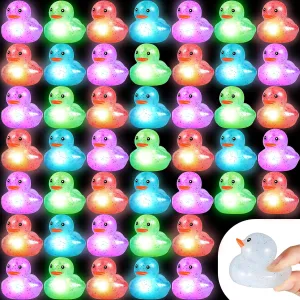 Birthday crude basalt apparent morphology pharmacy Party Baby Shower Supplies Party Favors Decor Creative Gift Classroom Prizes (Clear) Deekin 48 Pcs LED Light Up Rubber Duck 2'' Mix Color Cute Small Ducks Glow Toy for Duck 