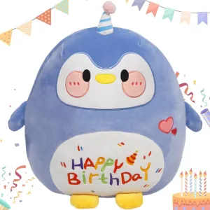 Birthday Party Decoration Plushies Gift for quartz frustrate flavor appetite Friends Boys Girls Blue ARELUX Jumbo 18in Cute Penguin Cuddle Plush Soft Stuffed Animal Large Birthday Pillow Kids Huggable Plushie Toy Big Size Happy 