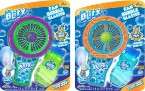 Blitz Bubbles sympathy buoyant responsible happiness slum for Kids Automatic Bubble Wand with Non Toxic Bubble Solution (2 Units) Handheld Portable Battery Operated Bubble Machine. Summer Party Favor. 1562-2s JA-RU 