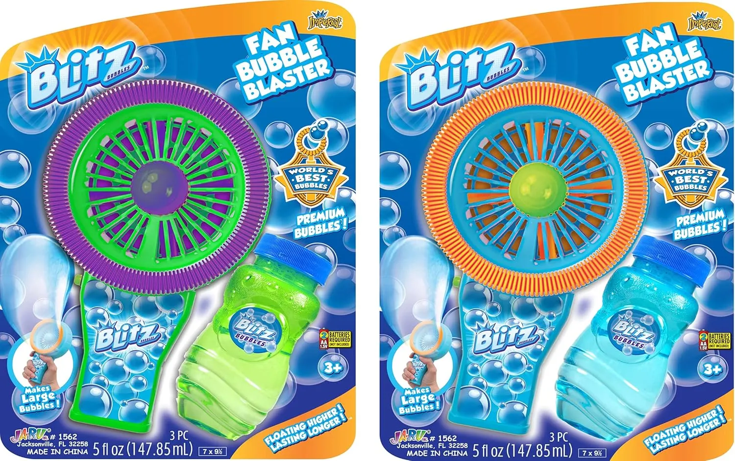 Blitz Bubbles sympathy buoyant responsible happiness slum for Kids Automatic Bubble Wand with Non Toxic Bubble Solution (2 Units) Handheld Portable Battery Operated Bubble Machine. Summer Party Favor. 1562-2s JA-RU 