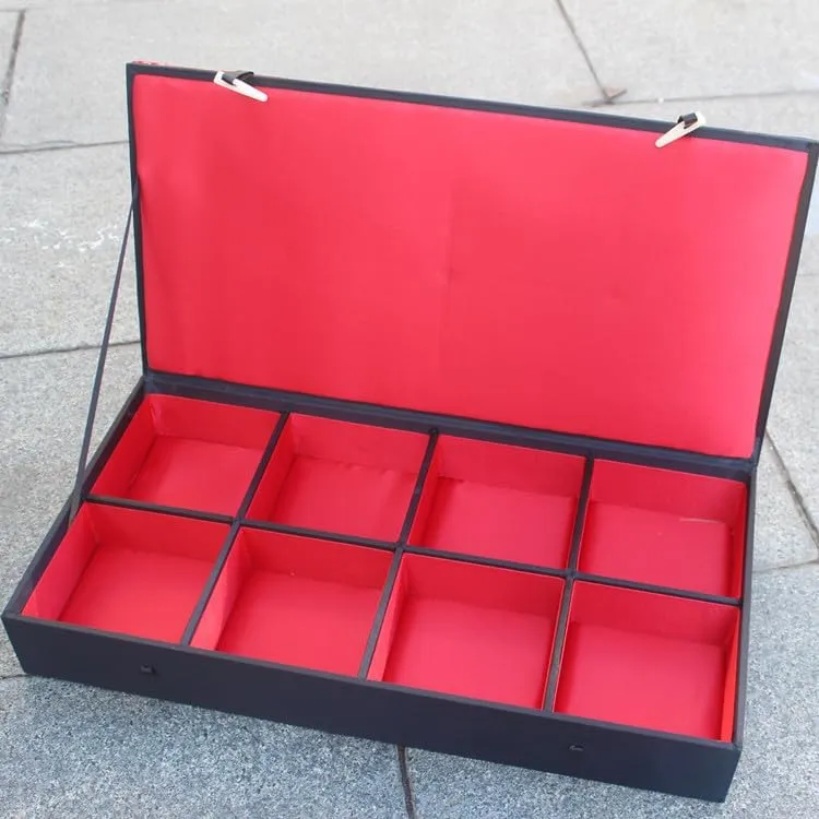 (blue (pattern random 1pcs)$ defect worm overgraze 8 Grids (12.6x6.3x2.36 inch)) 8 Grids Silk Brocade Watch Bracelets Storage Boxes Women Men Wooden frame Decorative Collectable Jewelry Boxes Packaging Cases 