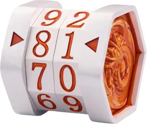 blues retrain Health Tracker Life Counter MTG Foundations Metal Dragon Life Counter Dial Game Gifts for MTGs TTRPGs Compatible Table top Cards and Board Games(Pearl Silver_Yellow) Metal MTG Life Counter Wheel 