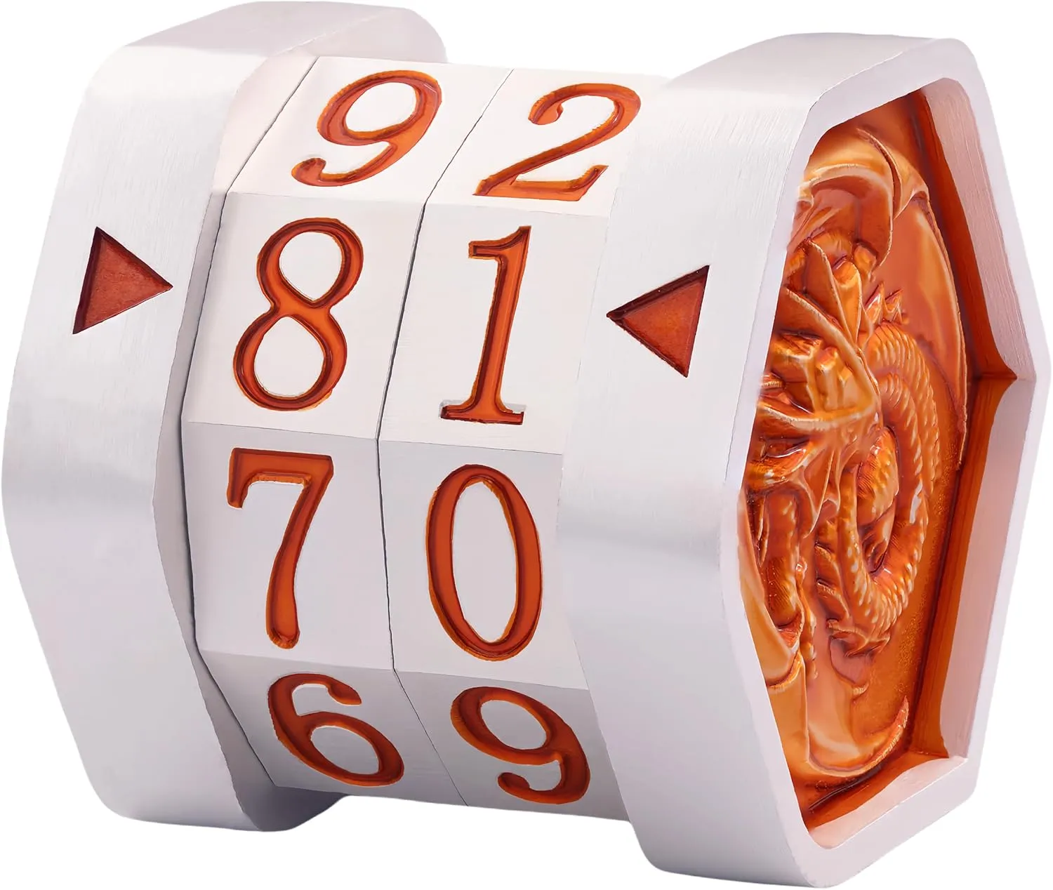 blues retrain Health Tracker Life Counter MTG Foundations Metal Dragon Life Counter Dial Game Gifts for MTGs TTRPGs Compatible Table top Cards and Board Games(Pearl Silver_Yellow) Metal MTG Life Counter Wheel 