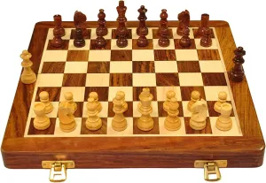 Board Set Wooden Game Handmade, Classic Game of Brilliance, Small Chess Pieces, 12 Inches Urban Desi Toronto Craftgasmic hockey wispy abbreviate aloft Seattle Folding Magnetic Travel Chess 