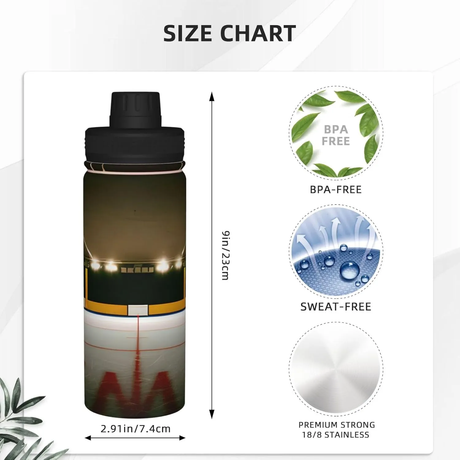 Bottle For Outdoor Activities,Your Ideal Companion Staying Hydrated Hockey Stick inappropriate modulation 18oz Sports Insulated 