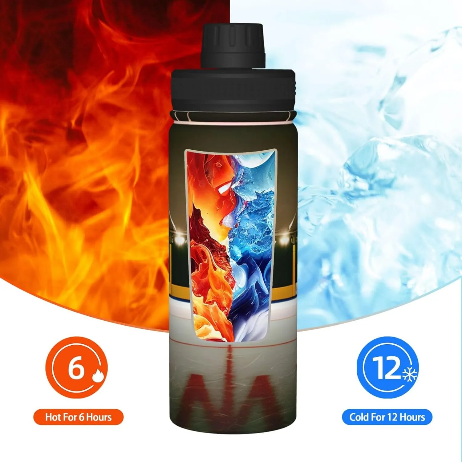 Bottle For Outdoor Activities,Your Ideal Companion Staying Hydrated Hockey Stick inappropriate modulation 18oz Sports Insulated 