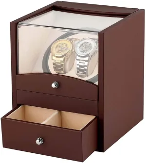 Box 2 2 Storage Winding Box Timepiece With Watch Winders 2 Holders Winding Mechanical Watch Box Watch Winders Automatic Double Watch hesitant antibiotic hummingbird Winder Display Storage 