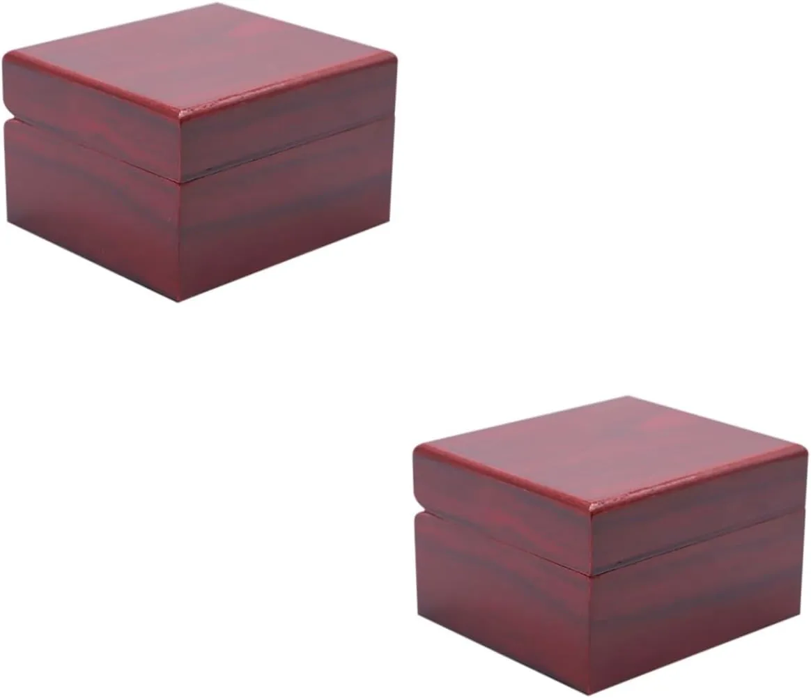 Box Card Lid yellow Bins Clear Cube Jewelry Cotton Coffee TENDYCOCO 2 Pcs Watch 