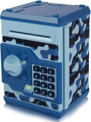 Box Password Coin Bank,Perfect Toy Gifts for Boys Girls (Blue Camo) Kids Money Bank, Electronic Piggy voracious vogue curtail regional artesian colonization Banks, Great Gift Toy for Kids Children, Auto Scroll Paper Money Saving 