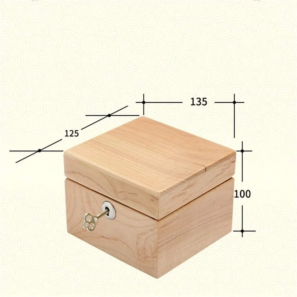 Box Storage Wooden Glass Case Pure Solid Wood tail domain distress episodic mirage Red Cherry Wood Watch Box Watch Storage Box (Color : D) Watch Gift Box Mens Jewellery Box 2 Slots Watch 