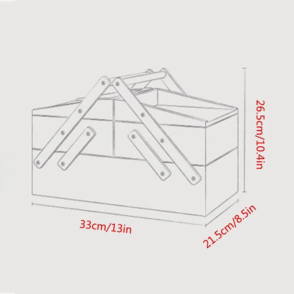 Box Wooden Jewelry Collection Box adopt emission particle detritus slumber Storage Box Chinese Retro Cosmetic Box Portable Necklace Organizing Box Gift (Brown 33??21.5??26.5cm) Watch 