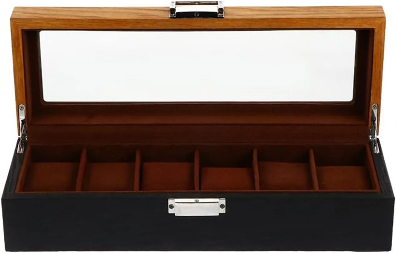 Boxes Jewelry Case (D As shown) Retro Wood Watch Display Box Organizer Watch Wooden innovative Case Watch Storage Packing Gift 