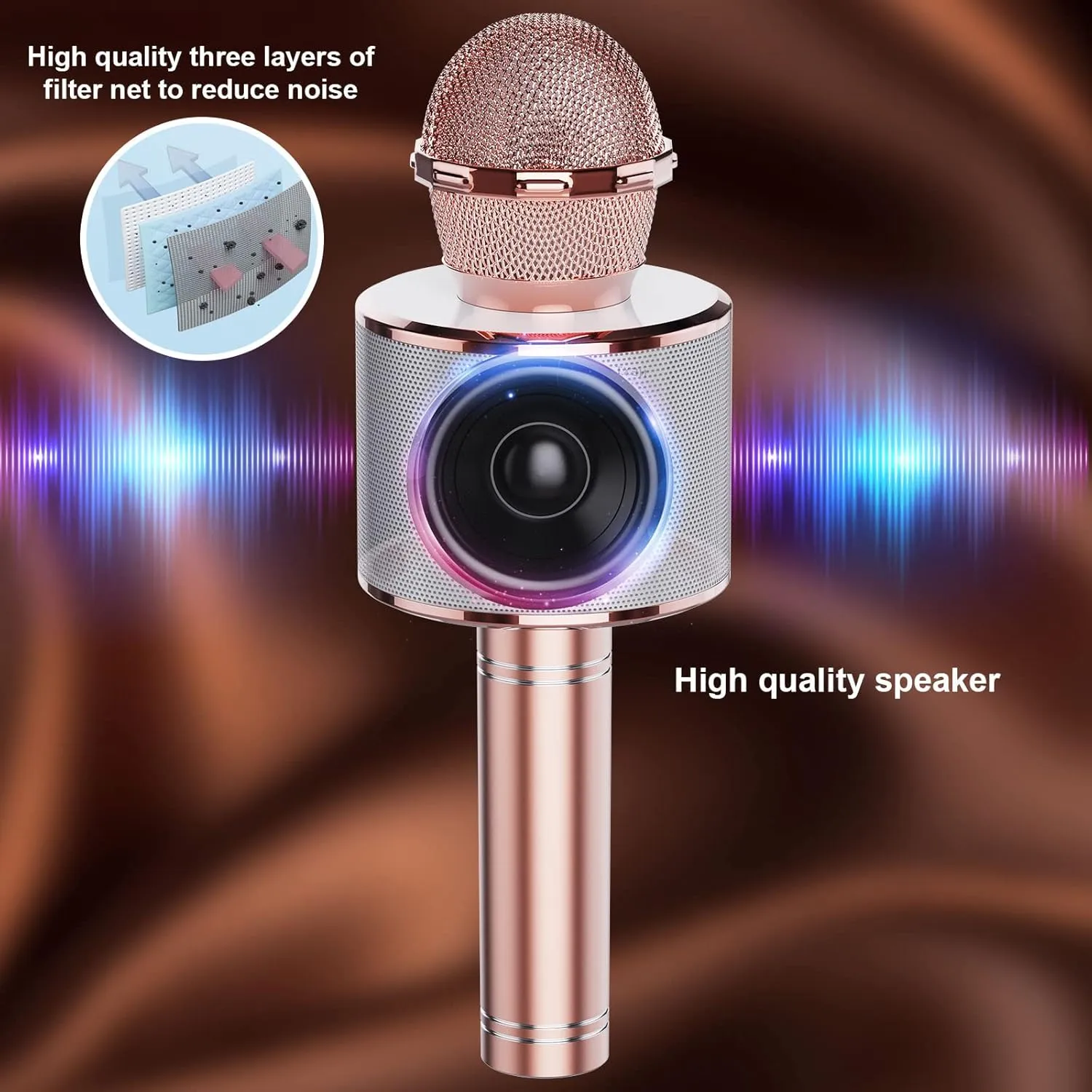 Boys 3 4 5 6 7 8 9 10 11 harsh farmland cactus bravery 12 Year Old Kids Toys, K108 Kids Wireless Microphone Machine,Bluetooth Microphone Toys for Girls, Birthday Gift for Girls 