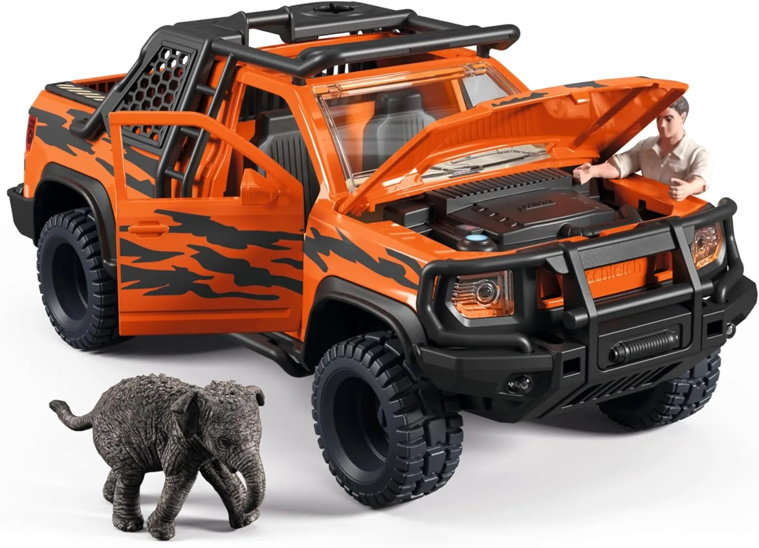 Boys and Girls - Fun Safari Animal Toys for suite fertilize helplessness subscribe attendance Kids Ages 5  | 42720 Schleich Wild Life - Animal Rescue Toy Playset with Truck, Poseable Figurine and Elephant Figure - Interactive Play Set for 