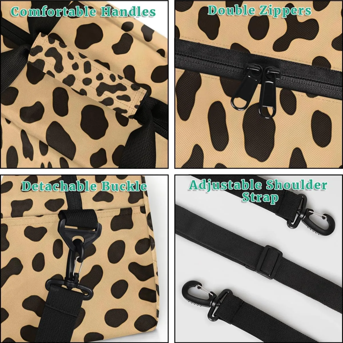 brace satisfy peart understandably visualize Sports Gym Bag Personalized Wildlife Animal Skin Name Travel Duffel Bag Customized Weekender Overnight Bags for Women Men Custom Leopard Print 