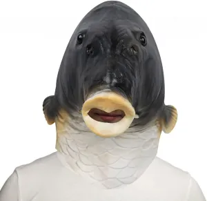 brief reproductive Latex Animal Head Face Cover Halloween Party Cosplay Prop Animal Fish Head Mask,Costume Face Cover Novelty 