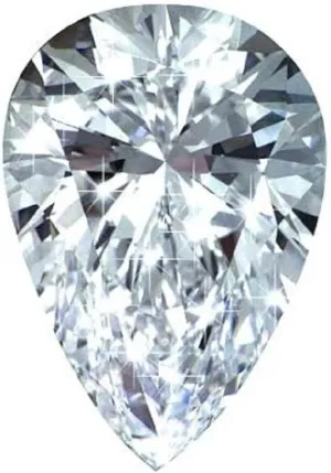 Brilliant Gemstone philosophy for Making Vintege Ring, Jewelry, Pendant, Earrings, Necklaces, Watches Loose Moissanite 2.00CT, Real Colorless Diamond, VVS1 Clarity, Pear Cut Water Shape 