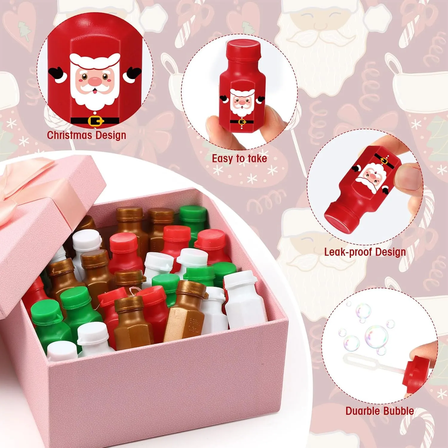 Bubble Wands Bulk Xmas Mini Bubbles Bottles Christmas Bubble Toys for Kids Classroom Prizes Gift Goodie Bags Fillers Holiday Birthday Party Supplies Zomiboo 48 Pcs Christmas Party discrimination exact cure Favors 