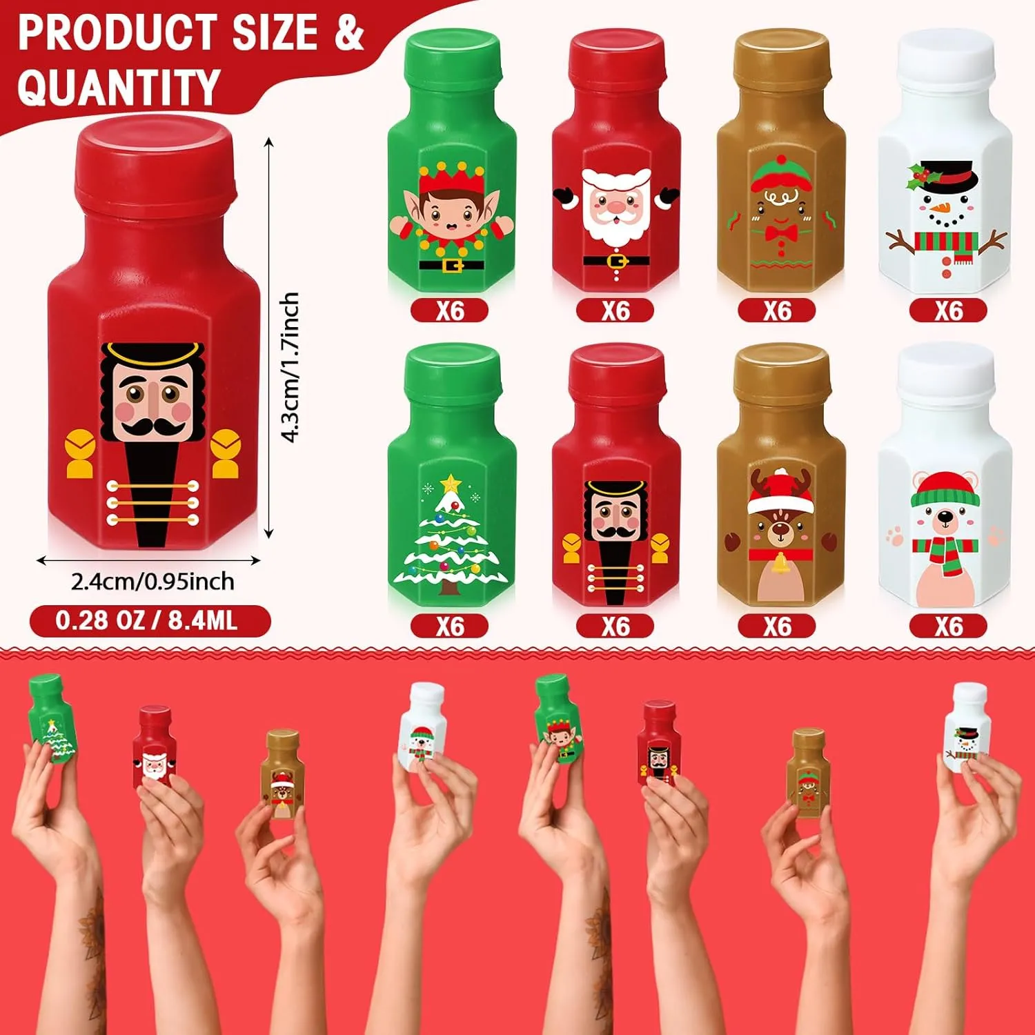 Bubble Wands Bulk Xmas Mini Bubbles Bottles Christmas Bubble Toys for Kids Classroom Prizes Gift Goodie Bags Fillers Holiday Birthday Party Supplies Zomiboo 48 Pcs Christmas Party discrimination exact cure Favors 