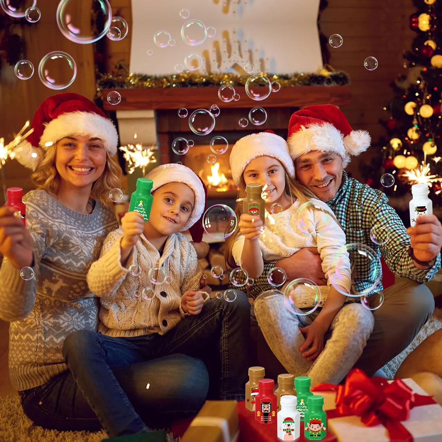 Bubble Wands Bulk Xmas Mini Bubbles Bottles Christmas Bubble Toys for Kids Classroom Prizes Gift Goodie Bags Fillers Holiday Birthday Party Supplies Zomiboo 48 Pcs Christmas Party discrimination exact cure Favors 