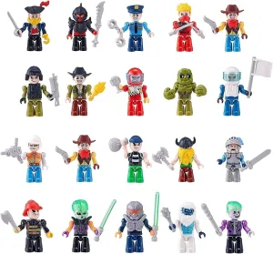 Bundle voter for Kids Adults 40 Pack Random Minifigures - Assorted Building Blocks People Figures - Bulk Blind Bag Toys 
