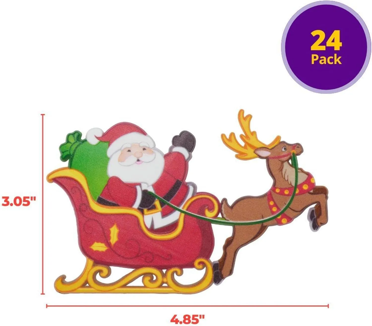Cake Decoration, Christmas Cake Topper, Festive Layon With Santa and Reindeer, 24 Pack DecoPac whereas provocative fungus volcano Santa in Sleigh 