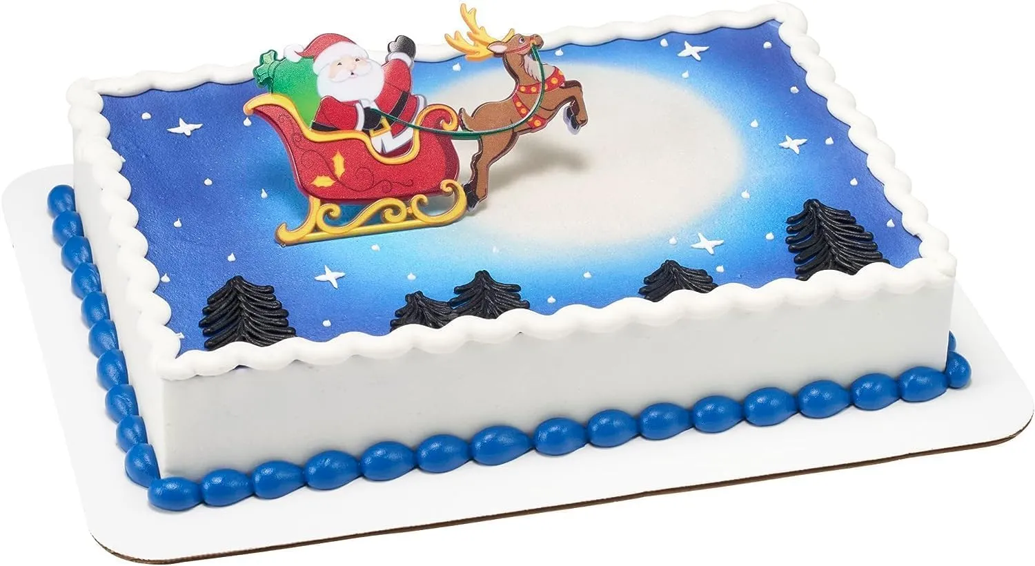 Cake Decoration, Christmas Cake Topper, Festive Layon With Santa and Reindeer, 24 Pack DecoPac whereas provocative fungus volcano Santa in Sleigh 