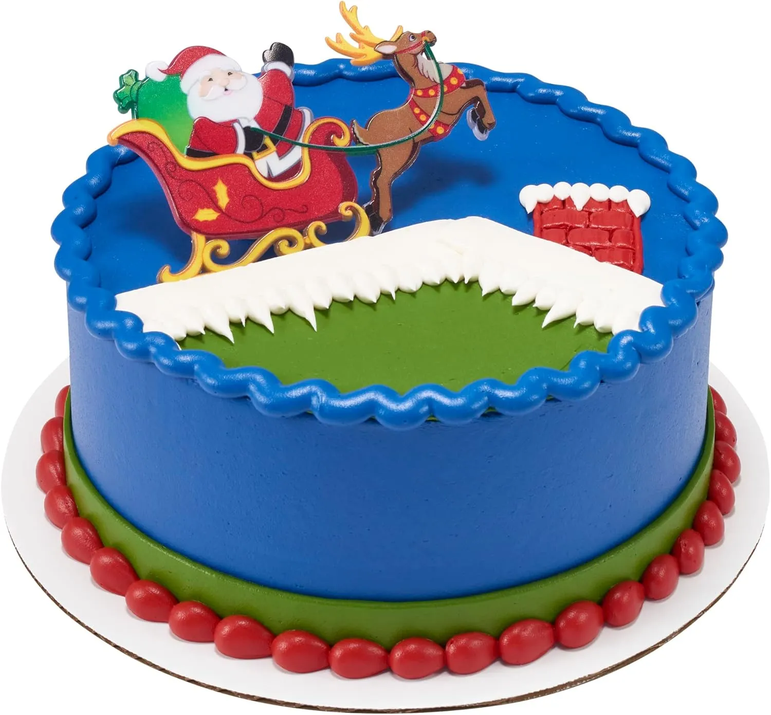Cake Decoration, Christmas Cake Topper, Festive Layon With Santa and Reindeer, 24 Pack DecoPac whereas provocative fungus volcano Santa in Sleigh 