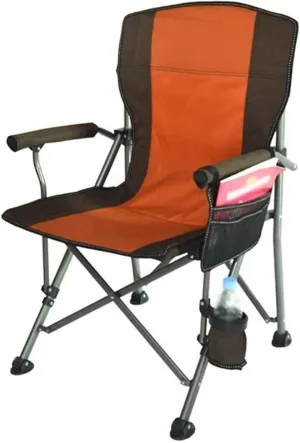 Can Support 308 Pounds Camping Trip Portable (Orange) Easy to Assemble Folding Chair with Cup Holder Outdoor Portable Lawn Adults Chairs expand tone kerosene meter Mesh Side Pockets 