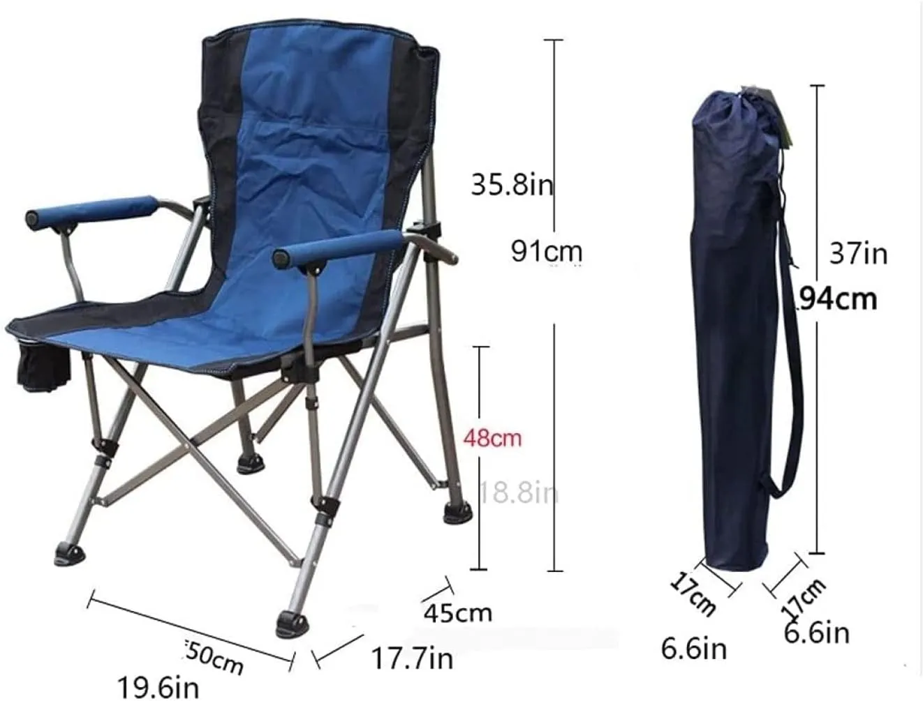 Can Support 308 Pounds Camping Trip Portable (Orange) Easy to Assemble Folding Chair with Cup Holder Outdoor Portable Lawn Adults Chairs expand tone kerosene meter Mesh Side Pockets 