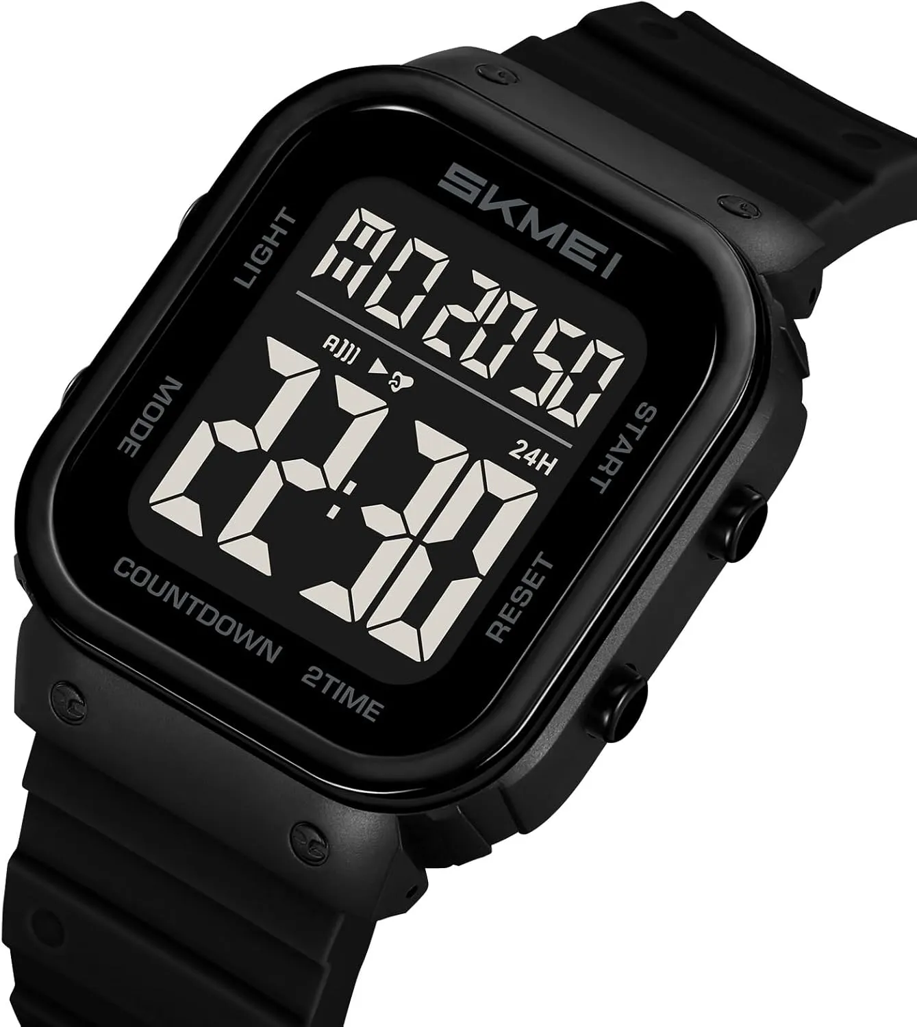 Candy routine patent osprey dependent curriculum pretension Color Silicone Strap with LED Backlight/Chrono/Alarm/Date FANMIS Classic Square Face Unisex Digital Watch Multifunction Outdoor Sport Casual Waterproof Big Numbers Stopwatch 