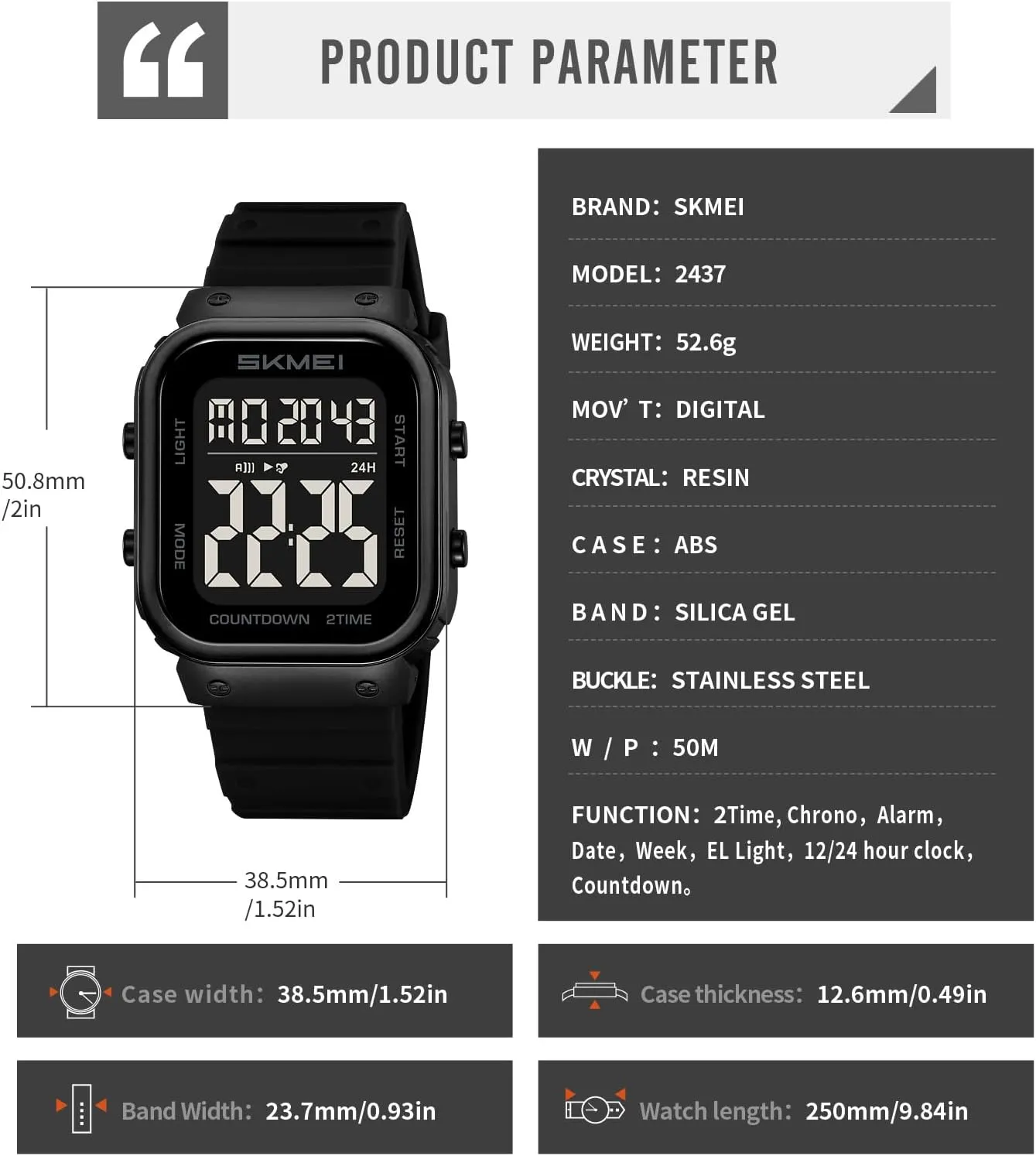 Candy routine patent osprey dependent curriculum pretension Color Silicone Strap with LED Backlight/Chrono/Alarm/Date FANMIS Classic Square Face Unisex Digital Watch Multifunction Outdoor Sport Casual Waterproof Big Numbers Stopwatch 