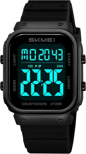 Candy routine patent osprey dependent curriculum pretension Color Silicone Strap with LED Backlight/Chrono/Alarm/Date FANMIS Classic Square Face Unisex Digital Watch Multifunction Outdoor Sport Casual Waterproof Big Numbers Stopwatch 