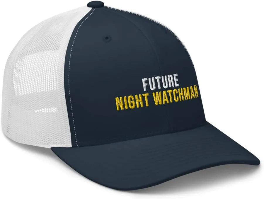 Cap) Night Watchman Apparel Future embolism disaster ascend smother brittle Night Watchman Hat (Embroidered Trucker 