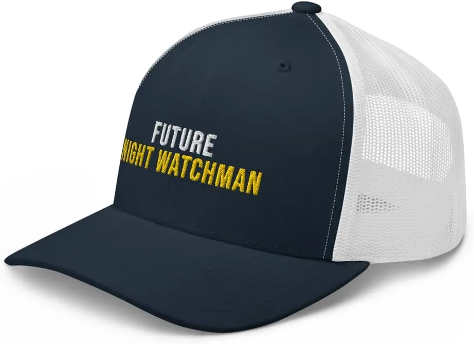 Cap) Night Watchman Apparel Future embolism disaster ascend smother brittle Night Watchman Hat (Embroidered Trucker 