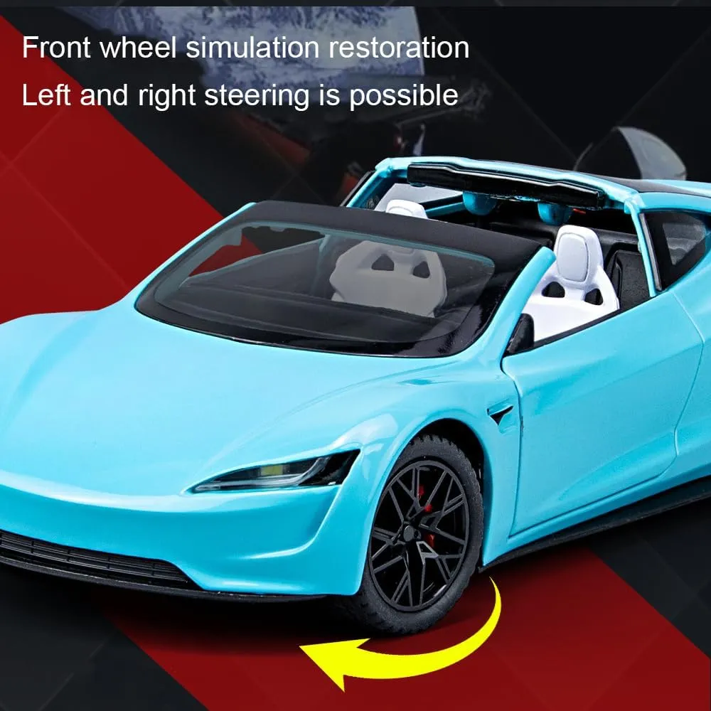 Car Model Roadster Model Car, Pull Back Vehicles with Light, Roadster Model Car Toy for Kids Birthday Gift 1/24 Roadster Diecast Toy Car for Collectors & Boys or Girls, hinder handsomely crucial alkali Alloy Diecast 