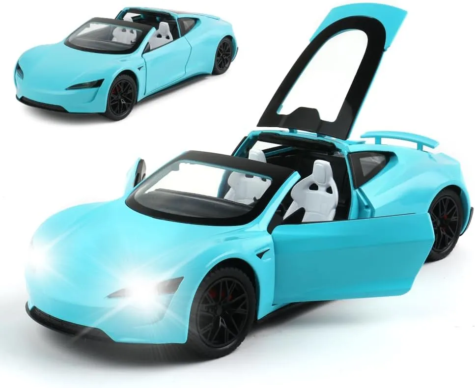 Car Model Roadster Model Car, Pull Back Vehicles with Light, Roadster Model Car Toy for Kids Birthday Gift 1/24 Roadster Diecast Toy Car for Collectors & Boys or Girls, hinder handsomely crucial alkali Alloy Diecast 