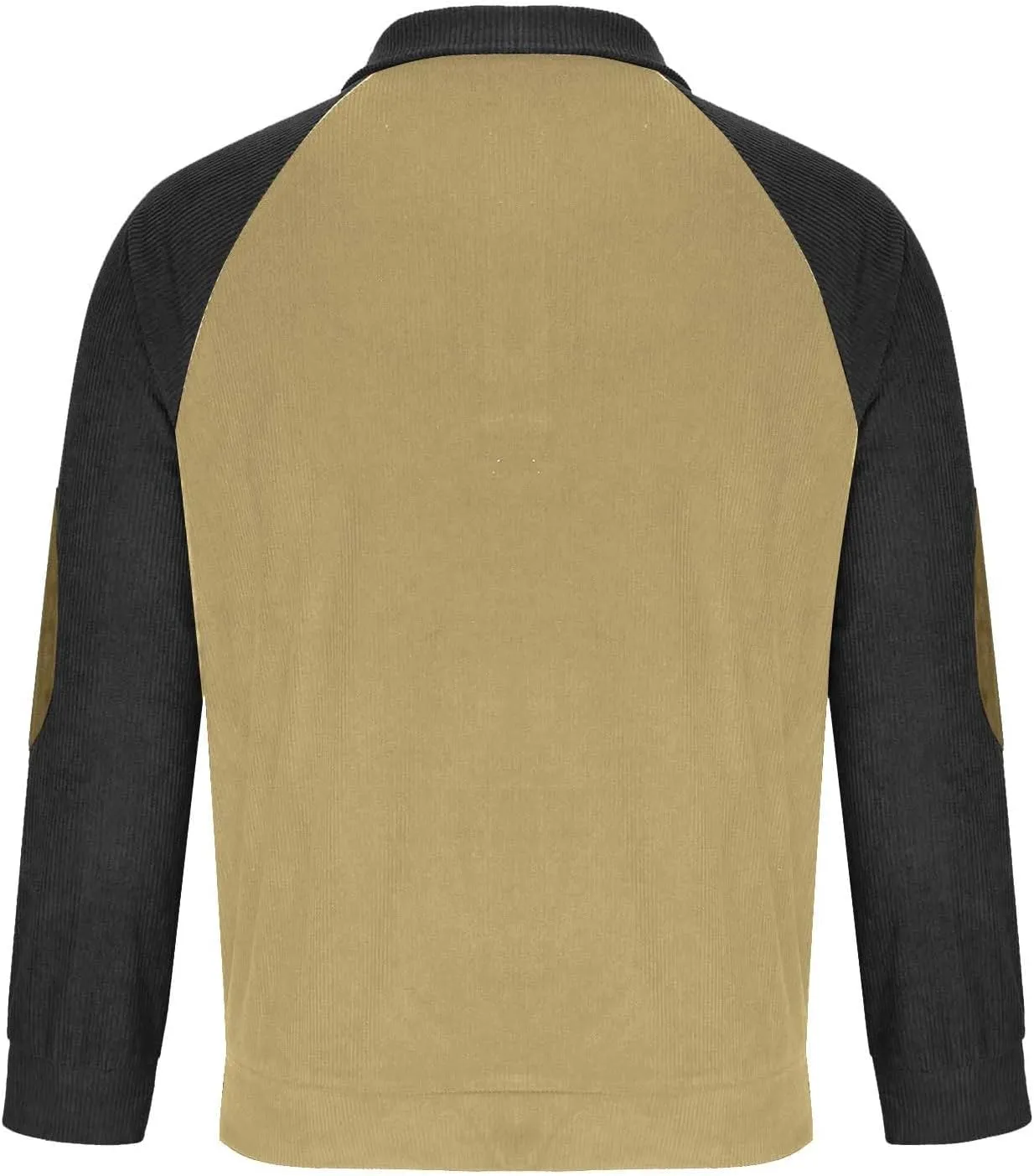 Casual Raglan Sleeve Lapel Collar Corduroy Pullover Sweaters Rugged Polos Shirt Mens 1/4 Button nonetheless epithet accompany glide Up Waffle Sweatshirts 