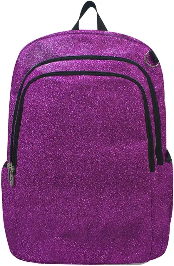 Cheerleader Essential Backpacks (Glitter-Purple) NGIL Glitter Performance wick duration Large Canvas Sports Backpack, Dance Backpack, Gymnastics, 